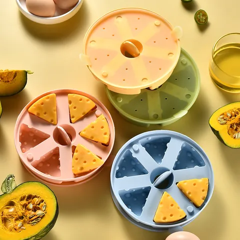 Silicone Cheese Shape Baby Food Mold Multi-Compartment Baking Tray Ice Cube Mold For Cake Jelly Chocolate Pudding DIY Tools