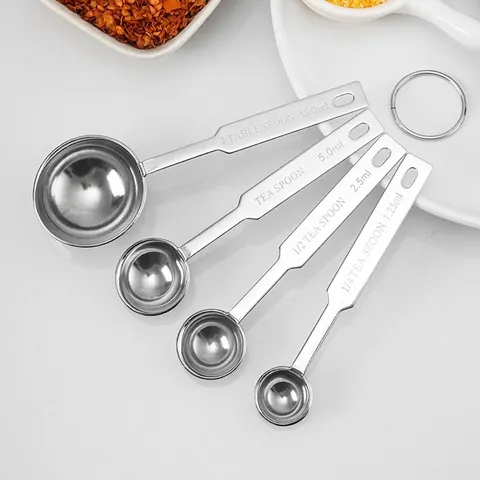 Stainless Steel Graduated Measuring Spoons Kitchen Baking Tools for Milk Powder Coffee Seasoning Measurement High Quality