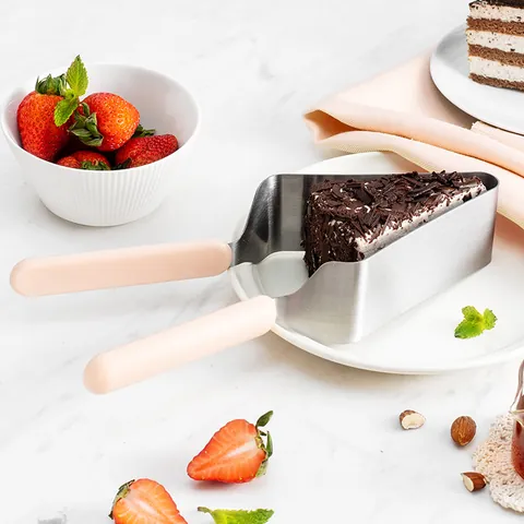 Stainless Steel Triangle Cake Slicer And Server Modern Minimalist Cake Cutter For Birthday Wedding Party Kitchen Tools