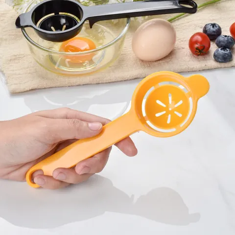 Long Handle Egg White Separator Plastic Egg Yolk Filter Sieve Extractor Baking Tool Kitchen Gadget For Cooking Baking Home