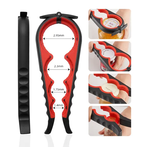 Manual Can And Bottle Opener Set Multi-function Jar Opener For Weak Hands Seniors With Arthritis Silicone Non-slip Lid Remover Kitchen Tools