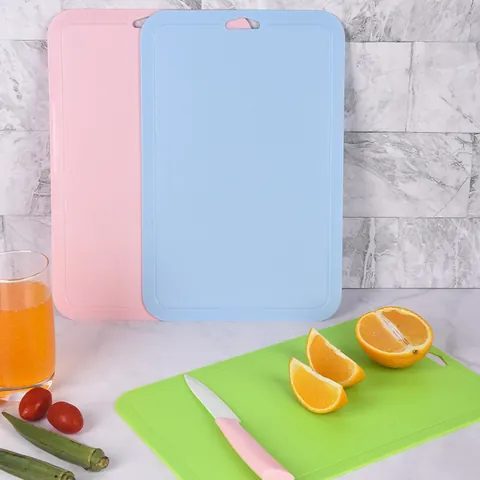 Food Grade Plastic Cutting Board Non-Slip Antibacterial Fruit Baby Food Chopping Block With Hanging Hole Modern Kitchen Utensil