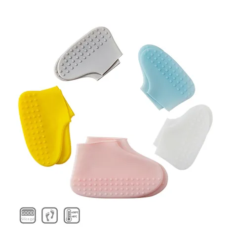 Portable Waterproof Non-Slip Silicone Shoe Covers Reusable Rainy Days Rubber Rain Boot Protector For Outdoor Travel Unisex