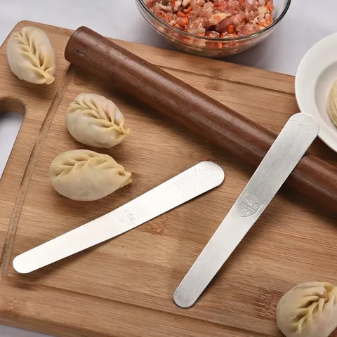 304 Stainless Steel Dumpling Stuffing Spatula Anti-Slip Food Grade Filling Spoon Wonton Meat Stuffing Tool Home Kitchen Accessory