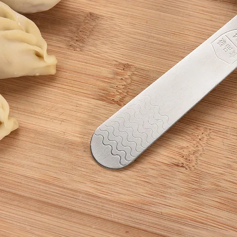 304 Stainless Steel Dumpling Stuffing Spatula Anti-Slip Food Grade Filling Spoon Wonton Meat Stuffing Tool Home Kitchen Accessory