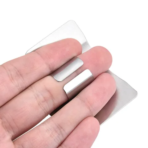 Stainless Steel Finger Guard For Cutting Vegetables Anti-Cut Protector Kitchen Hand Shield Tool For Slicing Dicing Safe Cooking