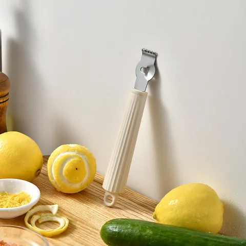 Multifunctional Stainless Steel Lemon Zester Grater With Non-Slip Ergonomic Handle Professional Cheese Citrus Peeling Tool For Kitchen