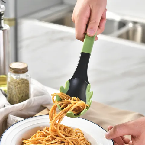 6-Piece Silicone Kitchen Utensil Set Heat Resistant Non-Stick Cooking Tools Turner Soup Ladle Skimmer Pasta Server For Home Kitchen