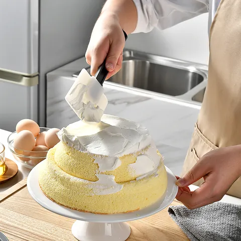 Heat Resistant Silicone Baking Spatula With Long Handle Cream Scraper DIY Cake Butter Spatula Mixing Tool For Kitchen Bakery