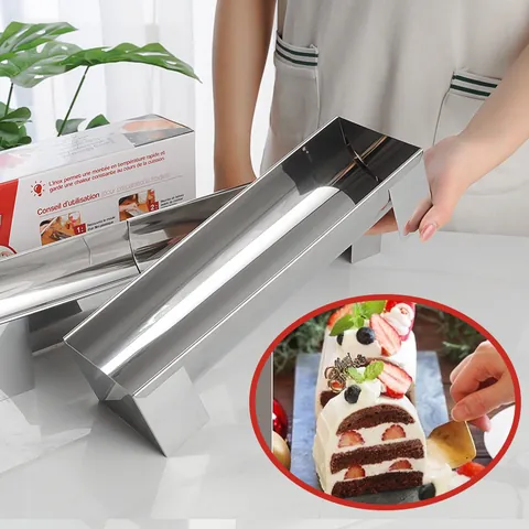 Stainless Steel Adjustable Mousse Cake Mold Semi-Circular U-Shape Toast Bread Baking Tool Kitchen Bakeware For DIY Cake Decorating