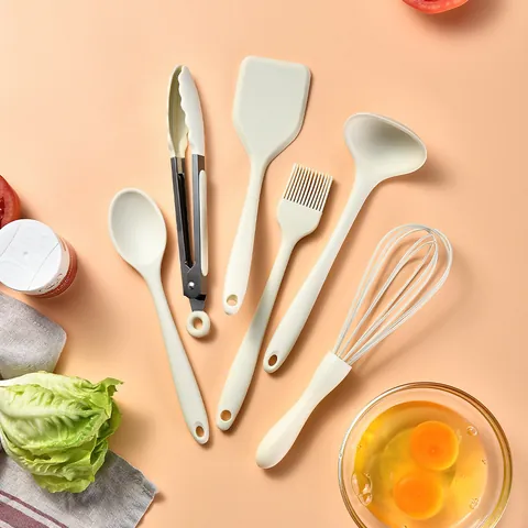 Mini Silicone Kitchen Utensils Heat Resistant Non-Stick Cooking Tools Spatula Soup Spoon Whisk Food Clip Baking Gadgets