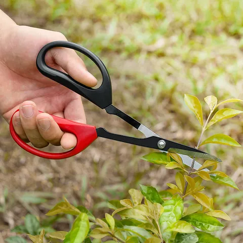 Professional Stainless Steel Garden Pruning Shears Ergonomic Non-Slip Red Black Handle For Floral Fruit Tree Bonsai Trimming Tools