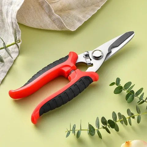 Professional Garden Pruning Shears Stainless Steel Heavy Duty Plant Trimmer With Bicolor TPR Non-slip Handle For Potted Branches