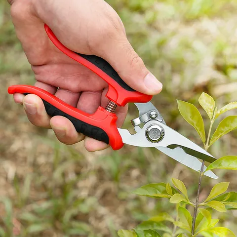 Professional Garden Pruning Shears Stainless Steel Heavy Duty Plant Trimmer With Bicolor TPR Non-slip Handle For Potted Branches