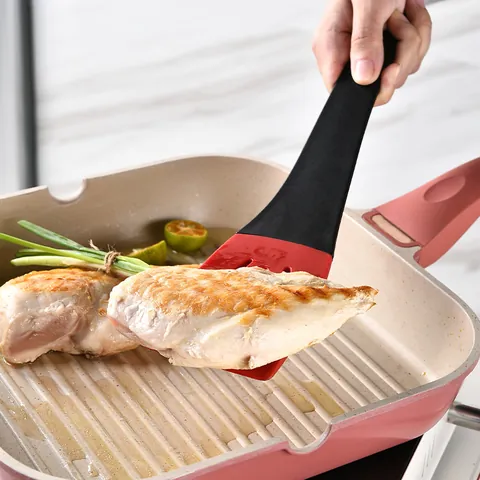 3 In 1 Multifunctional Silicone Spatula Tongs Set Detachable Heat Resistant Slotted Turner For Cooking Steak Fish Kitchen Tool