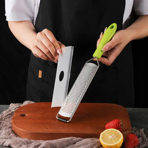 Multi-functional Stainless Steel Zester Grater Handheld Lemon Cheese Chocolate Grater With Protective Cover For Kitchen Home