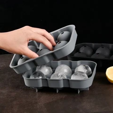 Square Silicone Ice Cube Tray With Lid Flexible Multi Grid Ice Mold For Whiskey Cocktails Easy Release Kitchen Bar Beverage Accessories