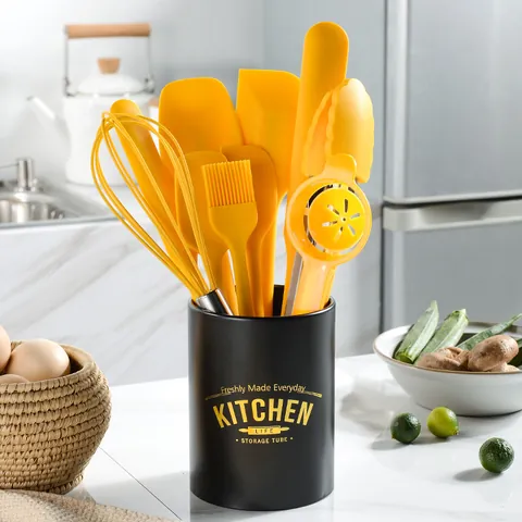 Professional Silicone Baking Tools Set With Storage Bucket Integrated Heat Resistant Spatula Whisk Oil Brush For Home Kitchen