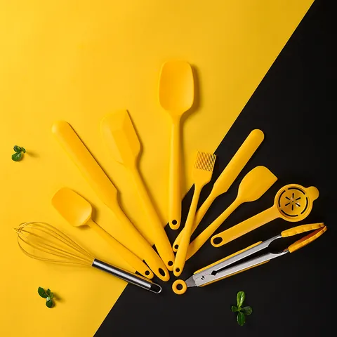 Professional Silicone Baking Tools Set With Storage Bucket Integrated Heat Resistant Spatula Whisk Oil Brush For Home Kitchen