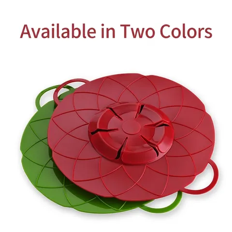 Silicone Spill Stopper Lid Flower Shaped Heat Resistant Kitchen Accessory For Anti Splatter Boiling Over Prevention Tool