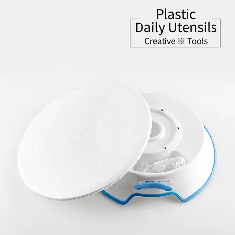 Professional Rotating Cake Turntable Detachable Non-slip Base Baking Tools White Blue Cake Display Decorating Stand TT421