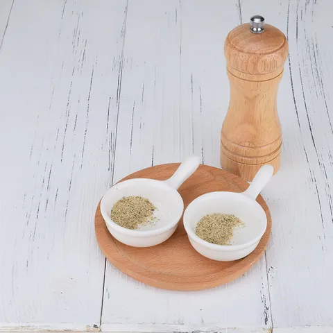 Molinillo De Pimienta Manual Madera Núcleo Cerámica Grosor Ajustable Salero Especias Accesorio Cocina