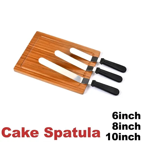 Stainless Steel Angled Icing Spatula Offset Cake Decorating Spatula With Plastic Handle Smoothing Baking Tool Professional