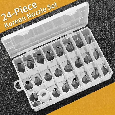 Professional 316 Stainless Steel Icing Piping Nozzles Set With Coupler Storage Box Cake Decorating Tips Baking Tools For Cookies Cupcake