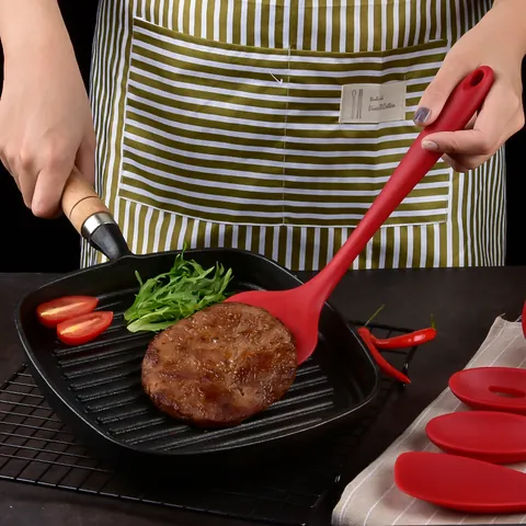Silicone Kitchen Utensils Set Non-Stick Heat Resistant Cooking Tools Ladle Slotted Turner Spoon Spatula For Home Kitchen