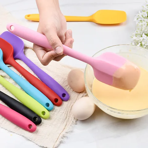 Large Food Grade Silicone Spatula Integrated Square Head Spatula For Baking Cake Cream Mixing Kitchen Baking Tool