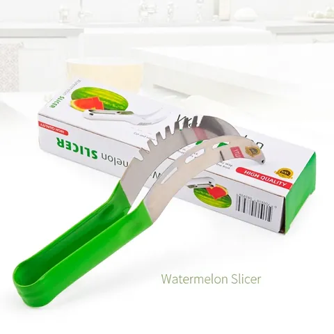 Stainless Steel Watermelon Slicer Manual Fruit Corer Cutter With Non-slip Handle For Summer Party Kitchen Fruit Tools