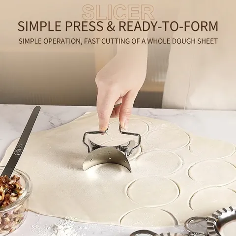 304 430 Stainless Steel Dumpling Maker Wrapper Cutter Spoon Manual Ravioli Press Wonton Mold Kitchen Gadget Hand Tool