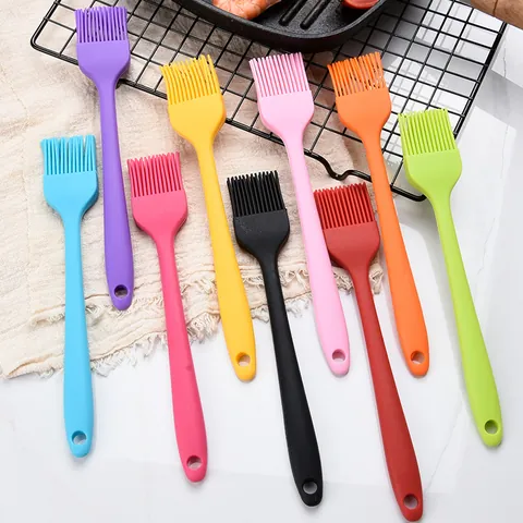 Pincel de Cocina de Silicona Resistente al Calor Pincel de Aceite Integrado para Barbacoa Hornear Pastelería Utensilios de Cocina Multiusos