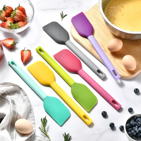 Heat Resistant Silicone Baking Spatula Split Design Cream Cake Scraper With Ergonomic Handle Household Pastry Butter Mixing Tool