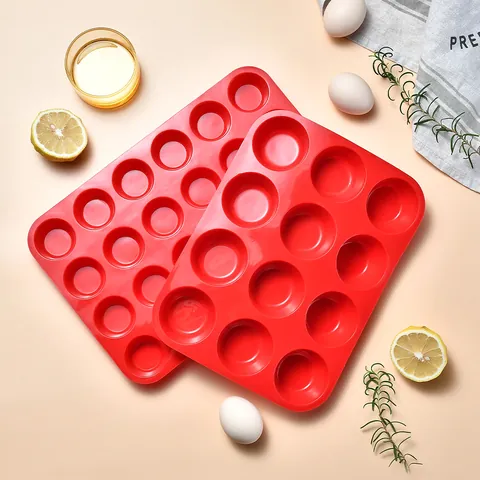 Round Silicone Cake Mold Multi Hole Design Muffin Pan Cupcake Tray Heat Resistant Non-stick Baking Mold For Home Kitchen Jelly