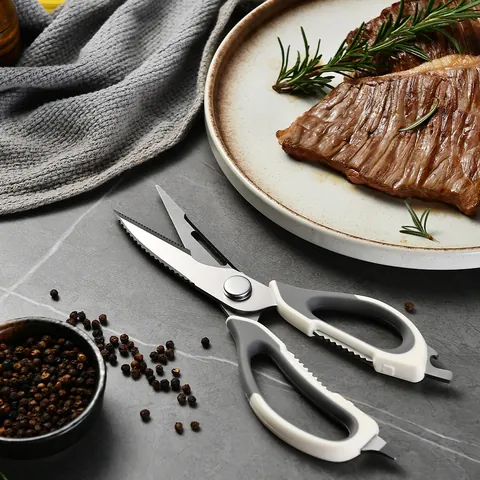 Professional Stainless Steel Multi-Functional Kitchen Scissors Poultry Shears For Meat Bone Korean BBQ Cooking Tools