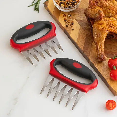 Stainless Steel Meat Shredder Claws For BBQ Shredding Pork Chicken Bear Claws With Ergonomic Non-Slip Handles Kitchen Tools Manual Meat Slicer
