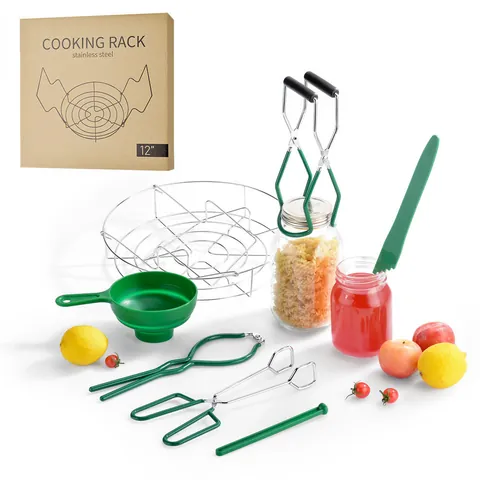 Stainless Steel Canning Kit For Jam Making Anti-Scald Non-Slip Tools Set With Funnel Jar Lifter For Home Kitchen Storage