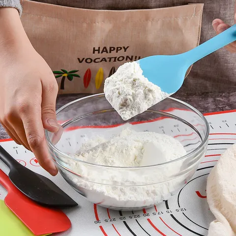 Large One-Piece Silicone Spatula Heat Resistant Cream Butter Cake Scraper Mixing Tool For Kitchen Baking Accessories