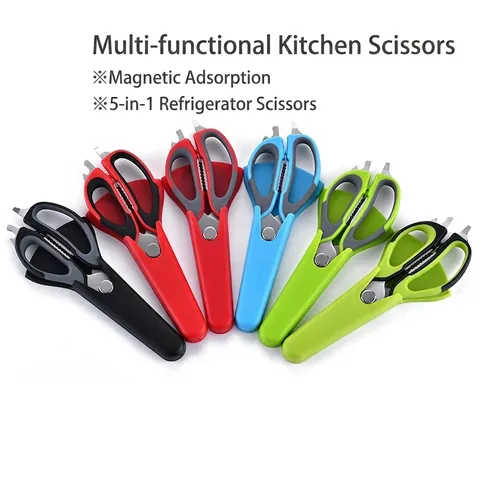 Heavy Duty Stainless Steel Kitchen Scissors Detachable Poultry Bone Shears With Magnetic Suction Protective Cover For Cooking Food