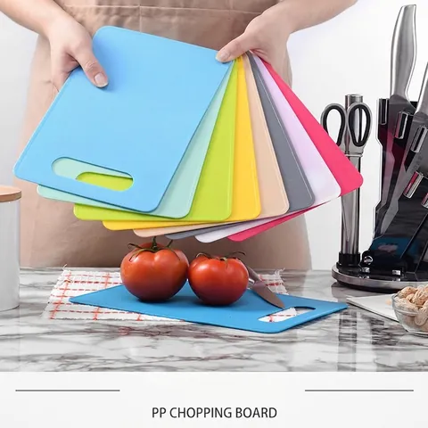 Non-slip PP Plastic Chopping Board For Kitchen Home Fruit Vegetable Cutting Mat With Hanging Hole Kitchenware