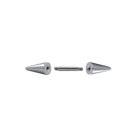 Stainless Steel Spike Barbell Stud Earrings Punk Gothic Double Headed Conical Earrings For Men Women Body Piercing Jewelry