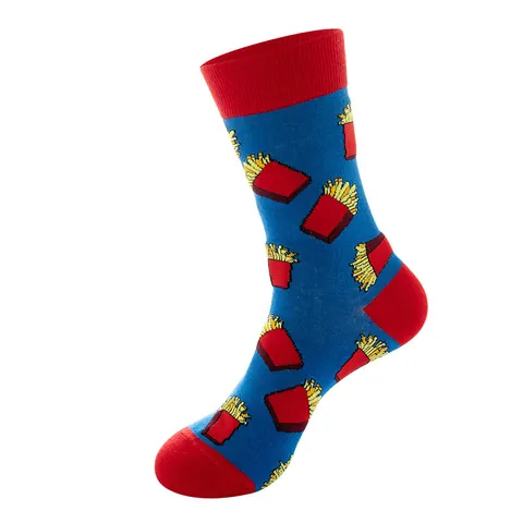 Trendy Street Skateboard Crew Socks Men Women Cotton Blend Fashion Novelty Patterned Casual Mid-Calf Socks Unisex Gift