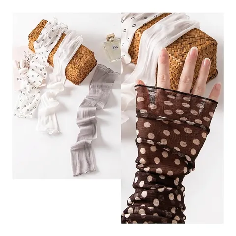 Mulberry Silk Sun Protection Arm Sleeves For Women Lightweight Mesh Breathable Cooling Sunscreen Sleeves For Driving Cycling Outdoor