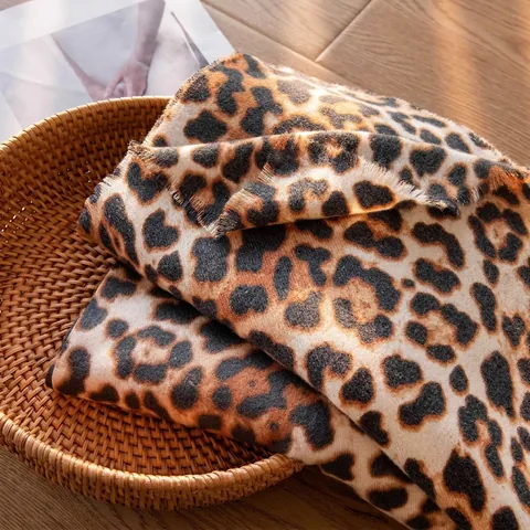 Fashion Leopard Print Scarf For Women Soft Faux Cashmere Shawl Wrap With Tassels Warm Printed Winter Neck Warmer Vintage Pashmina