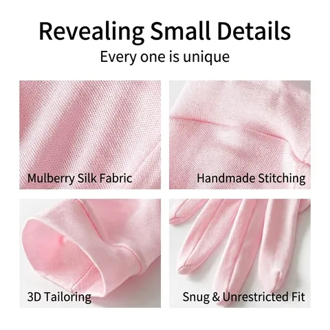 Women Mulberry Silk Gloves Thin Breathable UV Protection Sun Protection Gloves Five Finger Silk Etiquette Stage Gloves