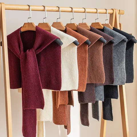 Women's Striped Knitted Shawl Autumn Winter Warm Acrylic Nylon Polyester Wrap Scarf For Air Conditioned Room Neck Guard