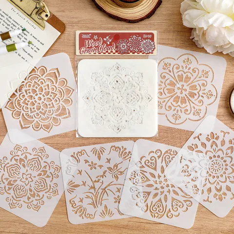 Mandala Totem Stencils PET Painting Templates For Journal DIY Scrapbooking Drawing Tool Totem Whispers Series Art Supplies