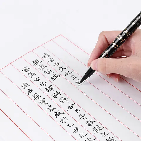 Calligraphy Brush Pen Refillable Black Pigment Ink Signature Drawing Pen Small Medium Large Ultra Fine Nib Script Marker