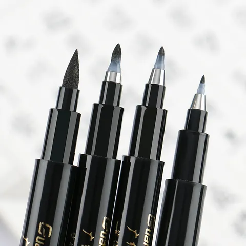 Calligraphy Brush Pen Refillable Black Pigment Ink Signature Drawing Pen Small Medium Large Ultra Fine Nib Script Marker